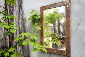 add a small mirror to a small backyard